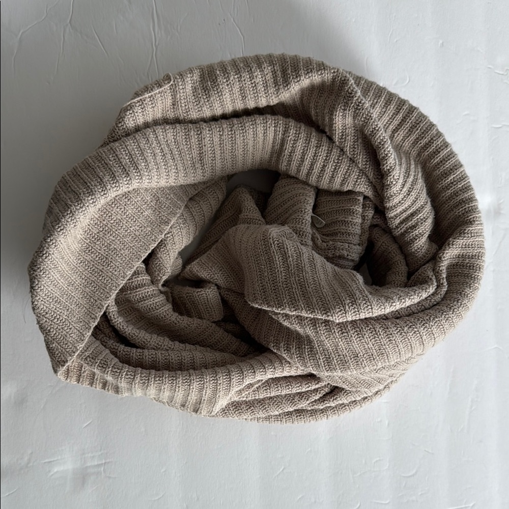Free State Taupe Knit Infinity Scarf
